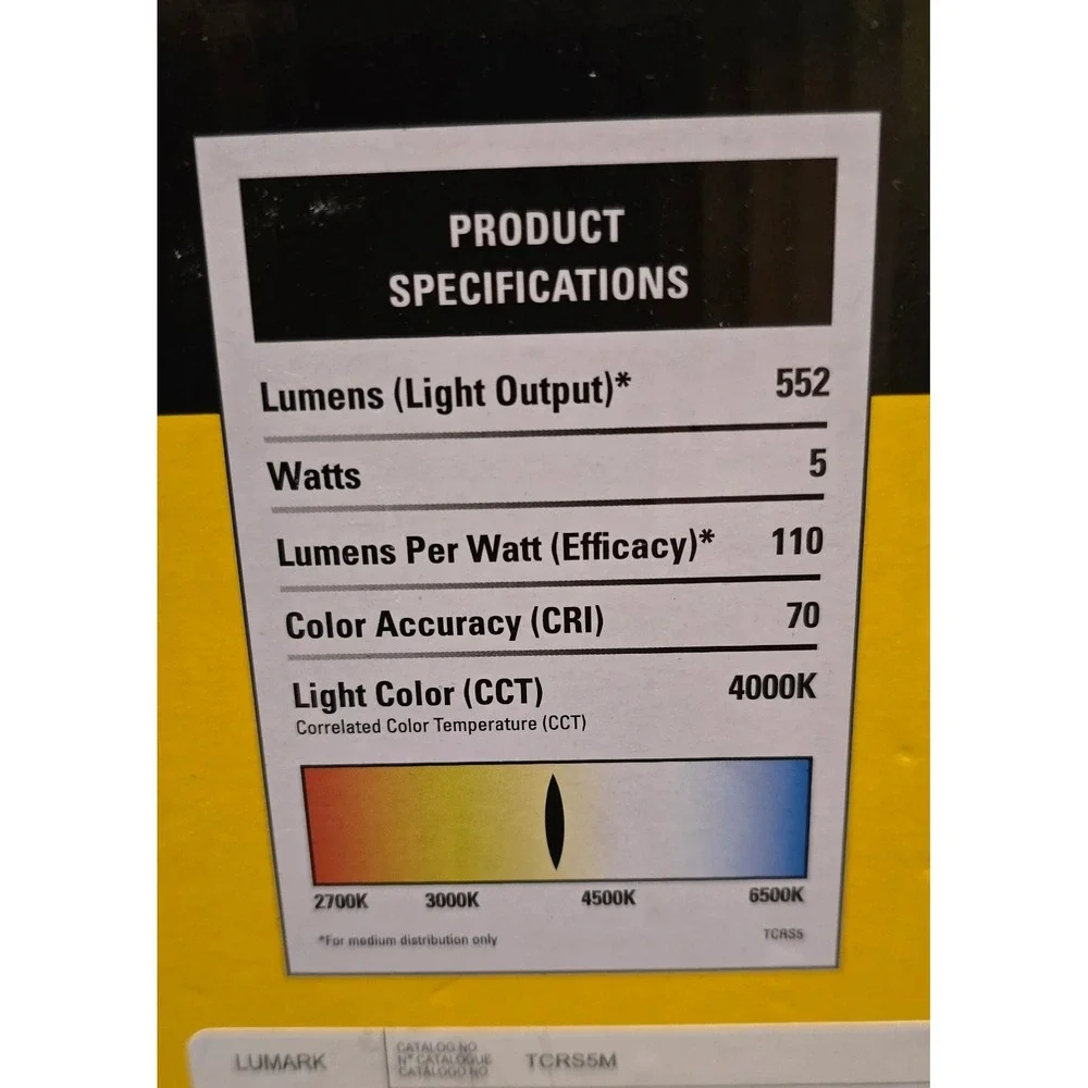 Eaton Lumark Tracer Flood‎ Small LED Luminaire 5W Medium 4000K Light TCRS5M